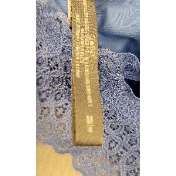 Aerie Blue Lace Trim Bralette With Tassels & Strappy Back Design Size M - Picture 4 of 4